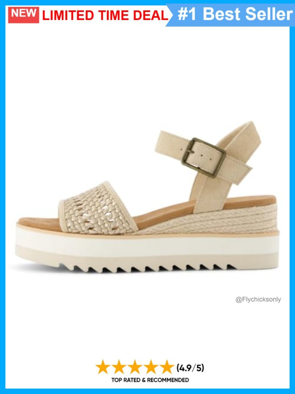 Leather Wedge Sandal with RopeWrapped Midsole Ankle Strap Buckle